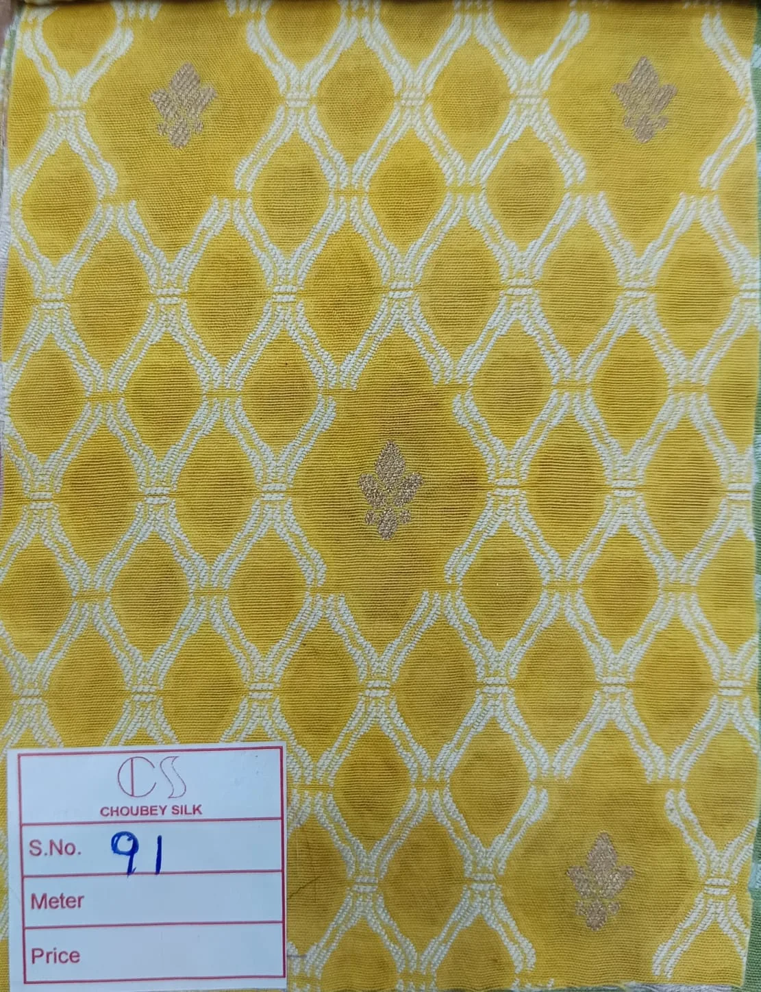 KashiFab Silk Jacquard fabric design 302