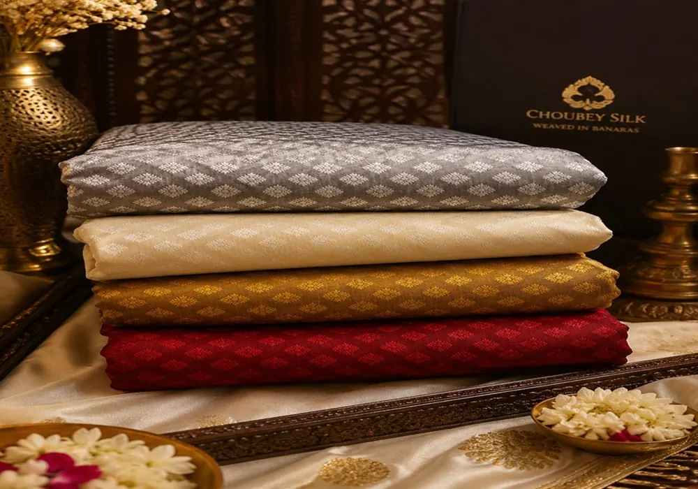 Brocade vs Jacquard for Sarees , Which Weave Drapes Better? | Choubey Silk Varanasi